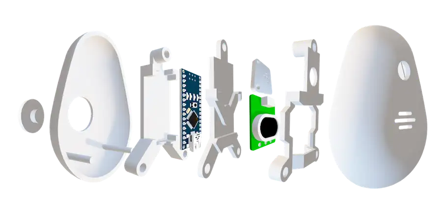 CAD designed parts spreadout